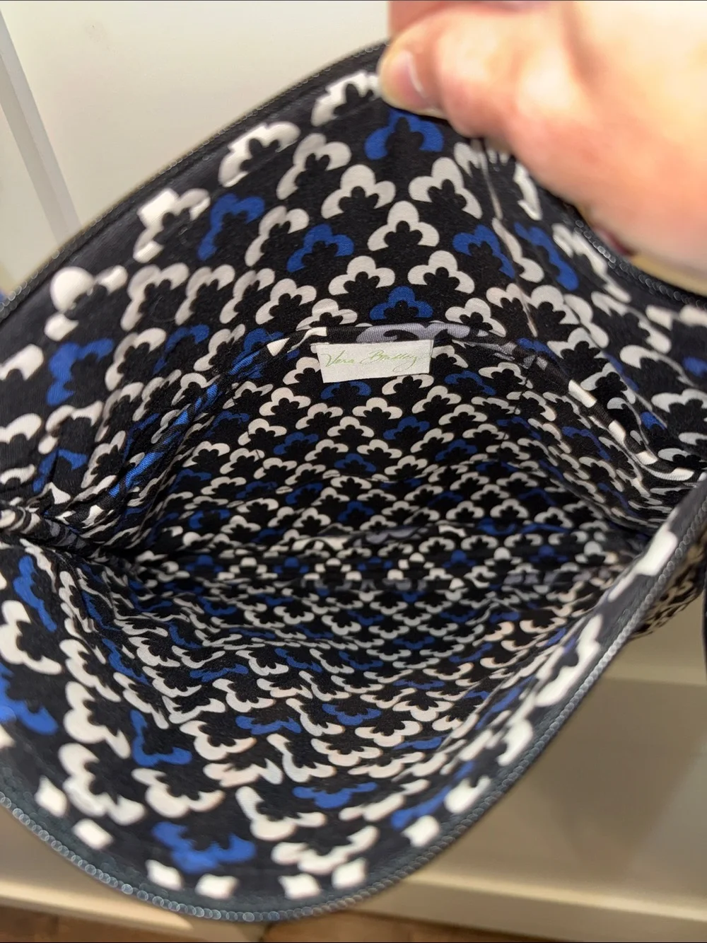 Vera Bradley Canterbury Cobalt Hipster Crossbody EUC